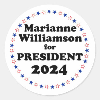 Marianne Williamson für Präsident 2024 Runder Aufkleber