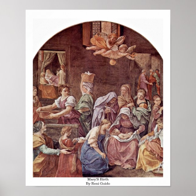 Marias Geburt von Reni Guido Poster (Vorne)