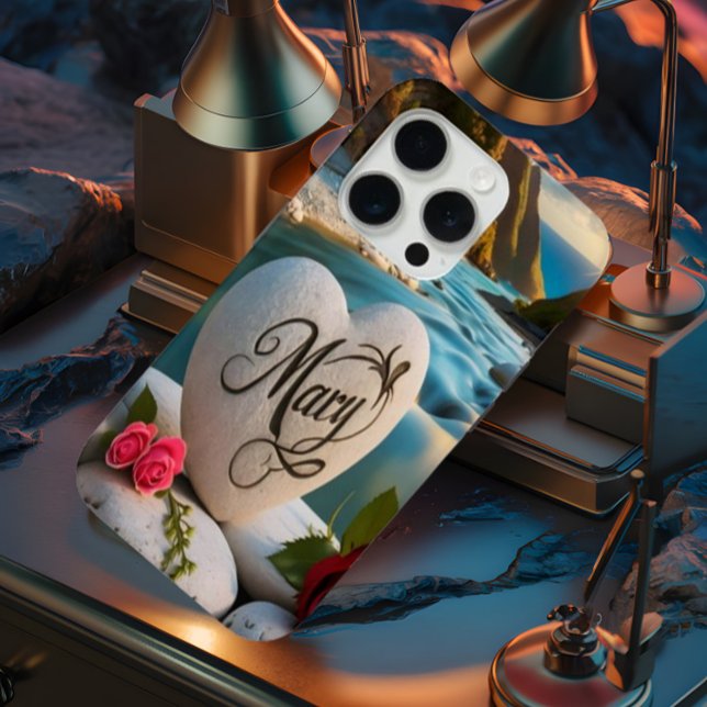 Marias Herzstein Sonnenuntergang Case-Mate iPhone Hülle (Von Creator hochgeladen)