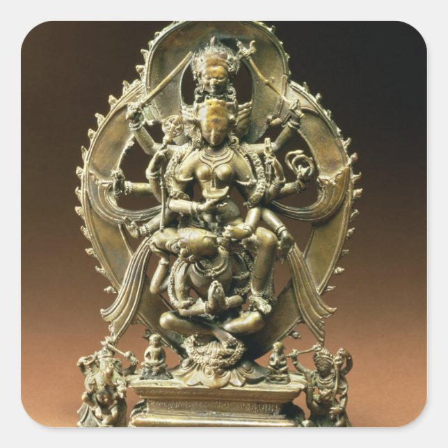 Marichi, der Strahl der Morgendämmerung, Pala-Peri Quadratischer Aufkleber (Vorderseite)