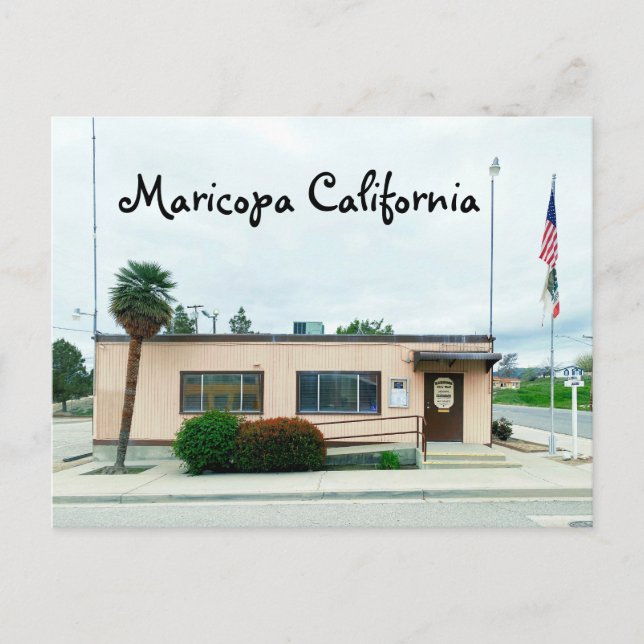 Maricopa City Hall, Kalifornien Postkarte (Vorderseite)