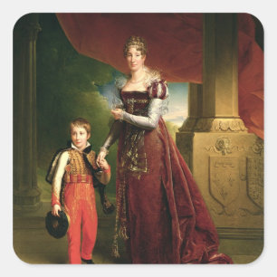Marie Amelie de Bourbon Quadratischer Aufkleber