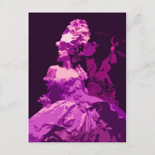 Marie Antionette - lila Postkarte
