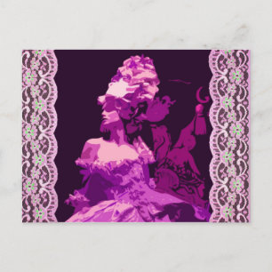 Marie Antionette - lila Postkarte