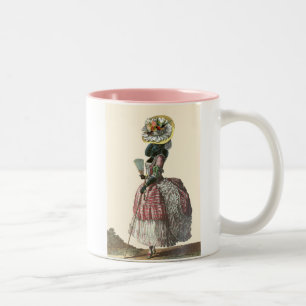 Marie Antionette schwarzer Pudel 18. Jahrhundert K Zweifarbige Tasse