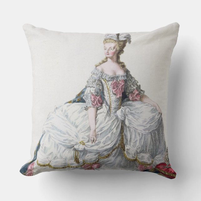 Marie Antoinette (1752-93) von 'Receuil DES Estam Kissen (Vorderseite)