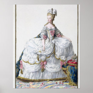 Marie Antoinette (1752-93) von "Receuil des Estam Poster