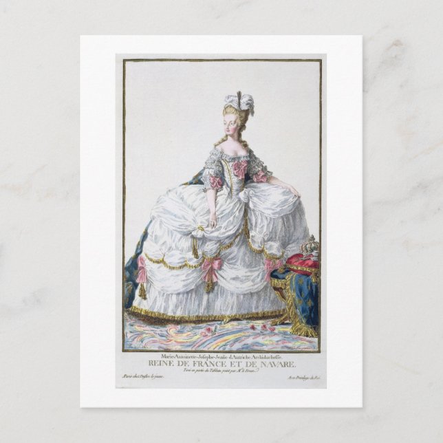 Marie Antoinette (1752-93) von "Receuil des Estam Postkarte (Vorderseite)