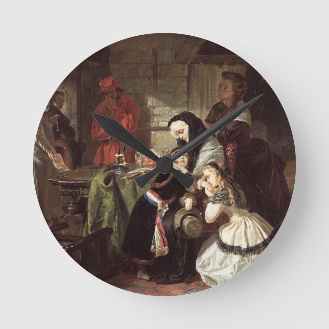 Marie-Antoinette (1753-93) Schluss adieu in das DA Runde Wanduhr (Vorderseite)