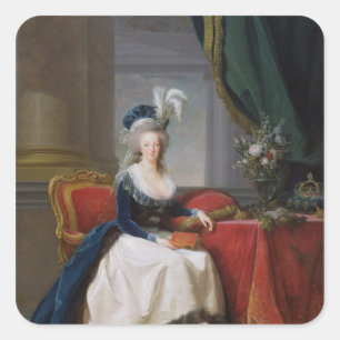 Marie-Antoinette 1788 Quadratischer Aufkleber