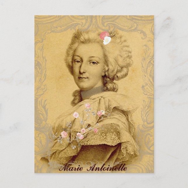 Marie Antoinette Altered Art Illustration Postkarte (Vorderseite)