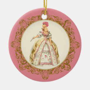 Marie Antoinette Apricot Keramikornament