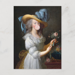 Marie Antoinette Blasble Bubble gum Postkarte