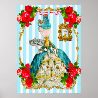 Marie Antoinette Blue Cakes and Tee Riesenposter