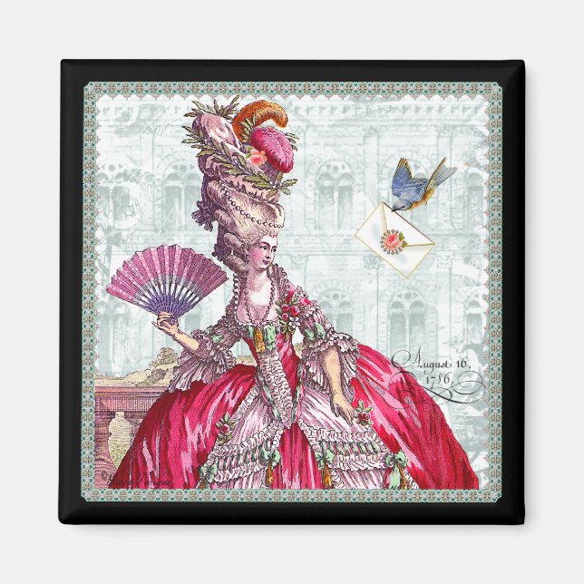 Marie Antoinette & Bluebird Magnet (Vorne)