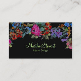 Marie Antoinette Blumen IN DEN FARB-u. Visitenkarte