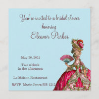 Marie Antoinette Bridal Dusche Einladung