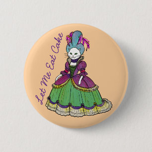 Marie Antoinette cat Rokoko Barock Art Cake Button