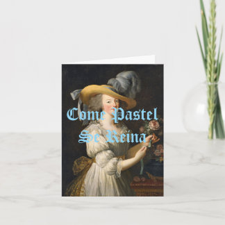 Marie Antoinette Come Pastel Se Reina Blue Text Karte