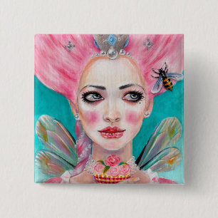 Marie Antoinette Cupcake Fee - Queen Bee Button