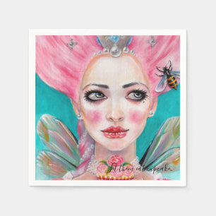 Marie Antoinette Cupcake Fee - Queen Bee Napkin Serviette