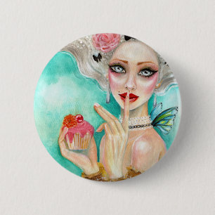 Marie Antoinette Cupcake Queen Button