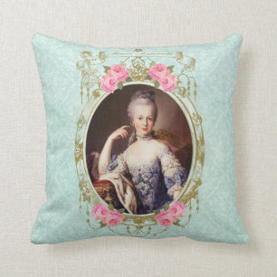 Marie Antoinette Damast-Rosen-Kissen-Minzenkissen Kissen