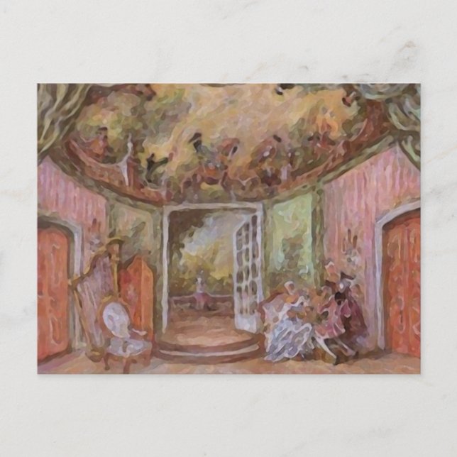 Marie Antoinette Dream Party ~ Postcard / Einladun Einladungspostkarte (Vorderseite)