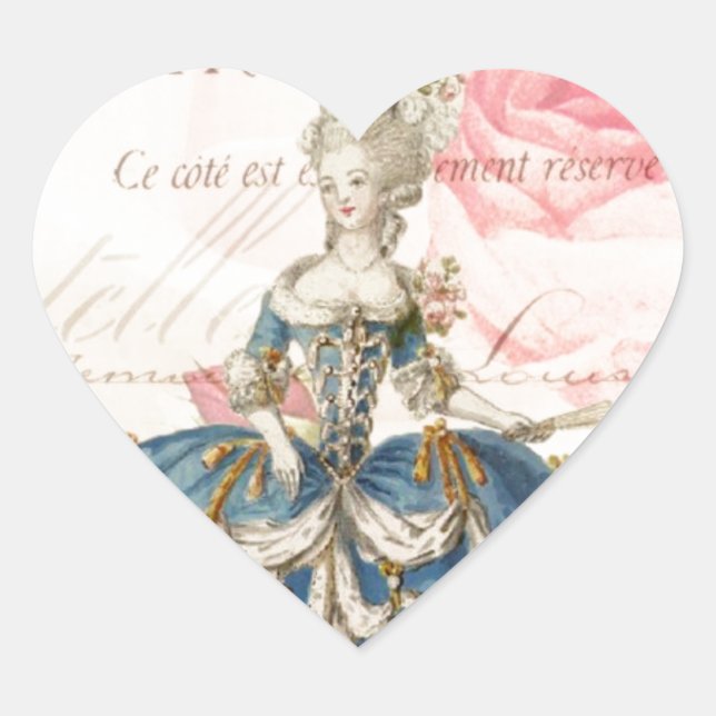 Marie Antoinette Envelope Heart Stickers (Vorderseite)