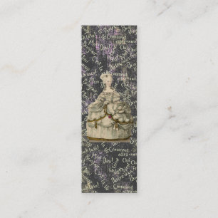 Marie Antoinette extravagantes Kleid ~ Visitenkart Mini Visitenkarte