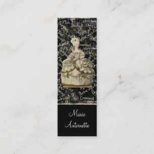 Marie Antoinette extravagantes Kleid ~ Visitenkart Mini Visitenkarte