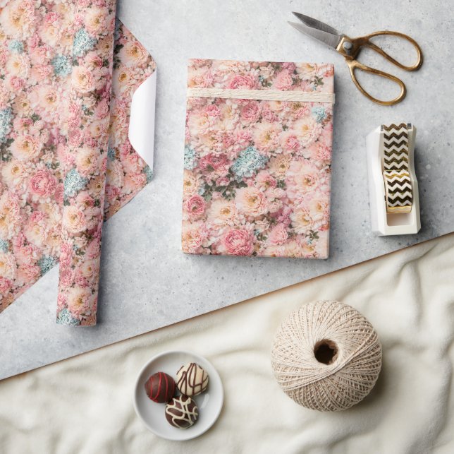 Marie Antoinette Floral Geschenkpapier (Kunsthandwerk)