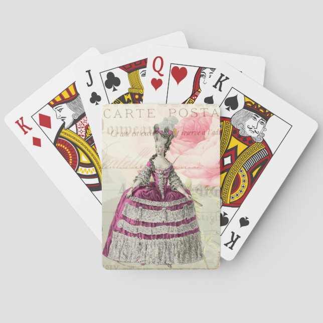 Marie Antoinette französischer Akzent-Spielkarten Spielkarten (Rückseite)