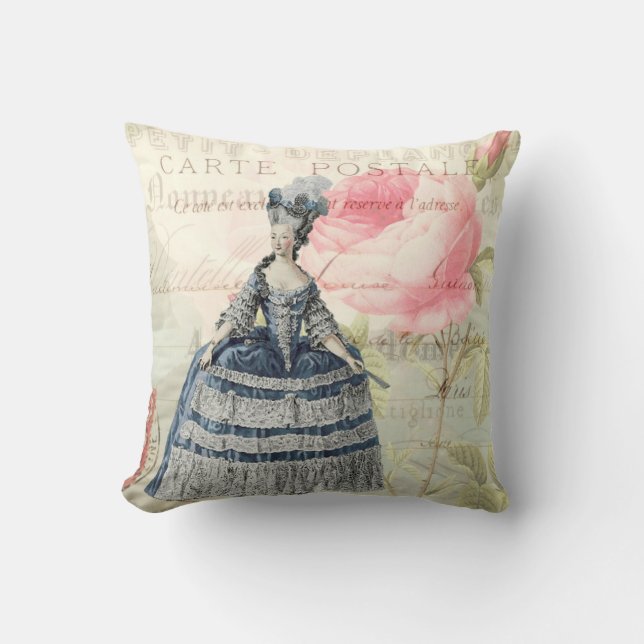 Marie Antoinette French Accent Throw Kissen (Vorderseite)