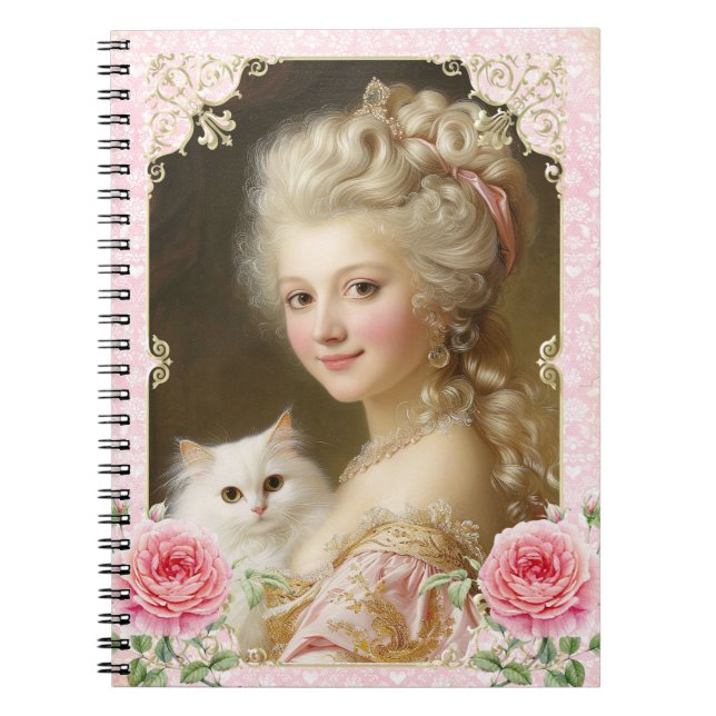 Marie Antoinette,French,Paris,cat,portrait,ノート Notizblock (Vorderseite)