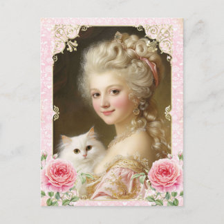 Marie Antoinette,French,Paris,cat,portrait ポストカード Postkarte