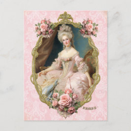 Marie Antoinette,French,Paris,portrait,roses ポストカー Postkarte