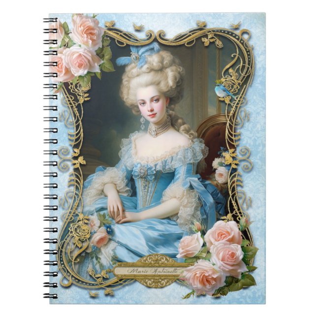 Marie Antoinette,French,Paris,portrait,roses メモ帳 Notizblock (Vorderseite)