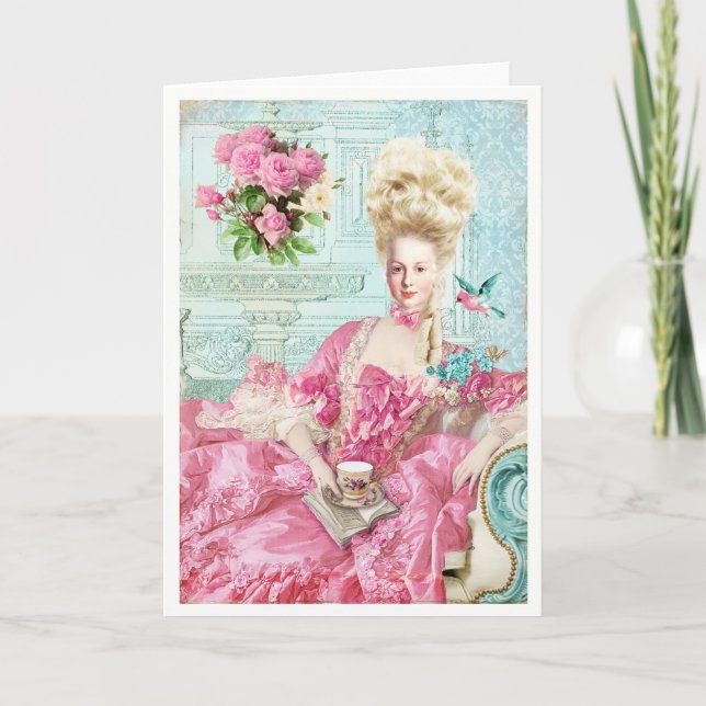 Marie Antoinette French Paris rose portrait Karte (Vorderseite)