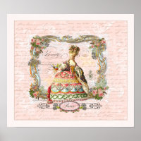 Marie Antoinette French Script Print