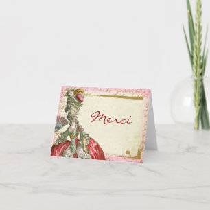 Marie Antoinette Gewohnheit danken Ihnen Merci Dankeskarte