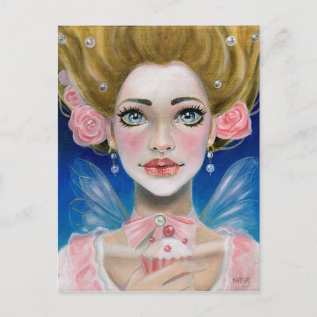 Marie Antoinette Gold Ließ ihnen, den Kuchen in ro Postkarte (Vorderseite)