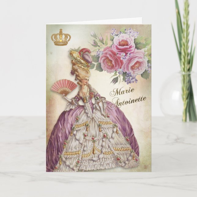 Marie Antoinette  Greeting Card Rose Bloom Karte (Vorderseite)