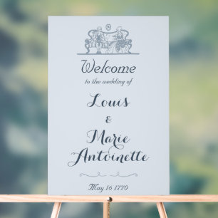 Marie Antoinette Hochzeit Rococo Staubblau Acrylschild