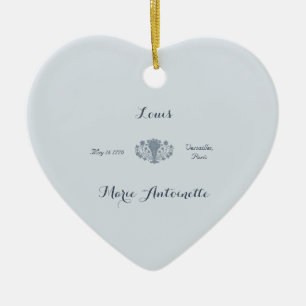 Marie Antoinette Hochzeit Rococo Staubblau Keramik Ornament