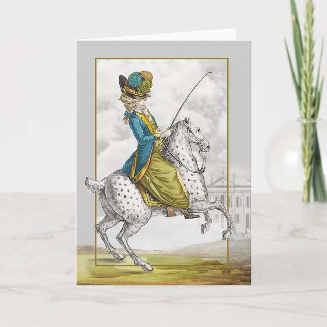 Marie Antoinette Horse Card Karte (Vorderseite)