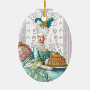 Marie Antoinette in Aqua Keramikornament