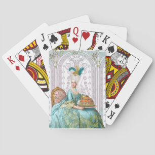 Marie Antoinette in Aqua Spielkarten