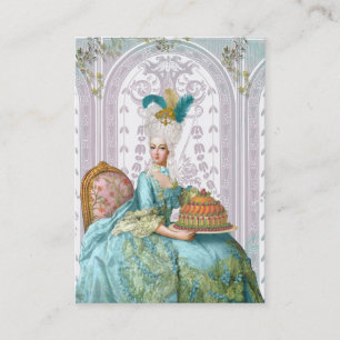 Marie Antoinette in Aqua Visitenkarte