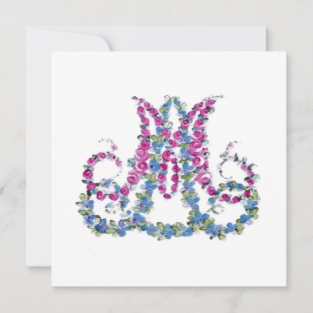 Marie Antoinette in Blume ~ Einladungen (Vorderseite)